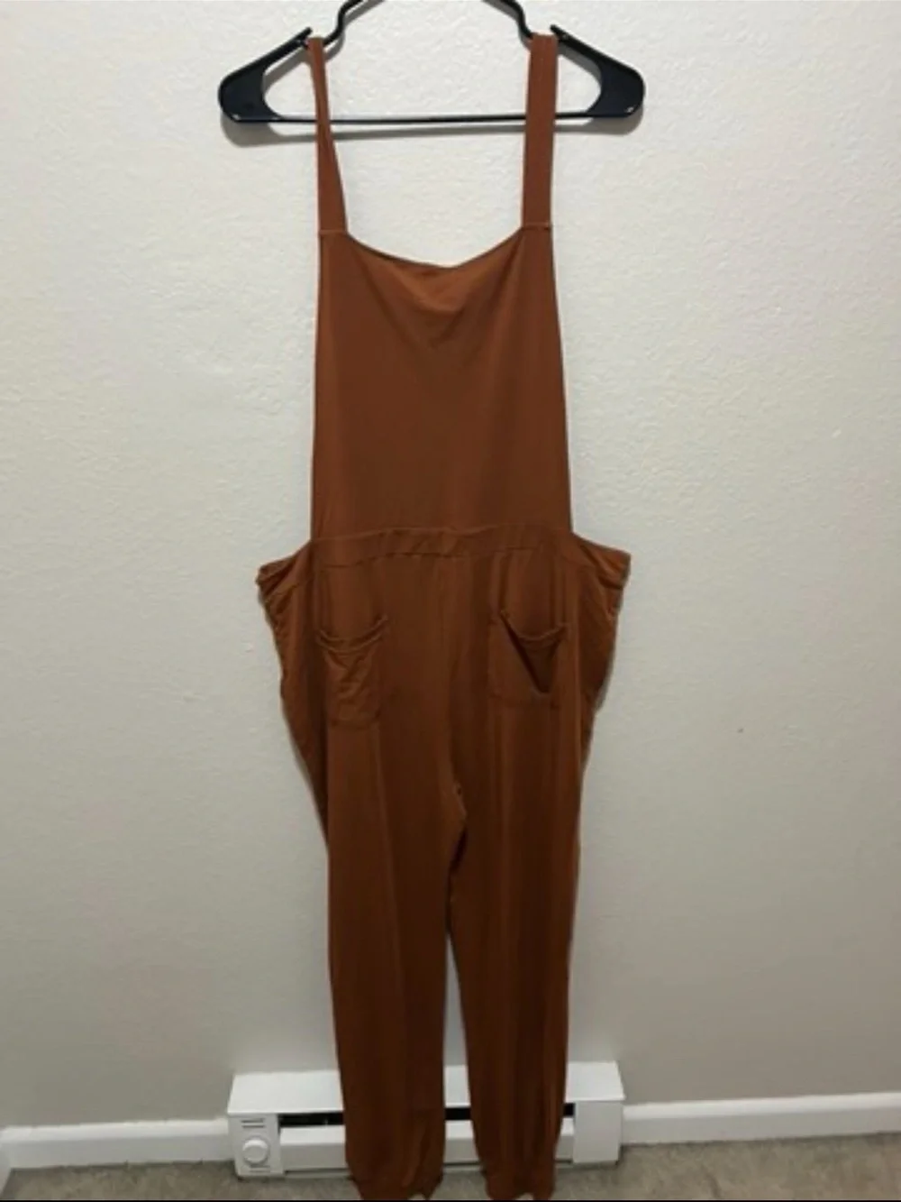 Purusha People Seer Overalls Size 2X Copper Rust Brown Tencel Adjustable Straps
